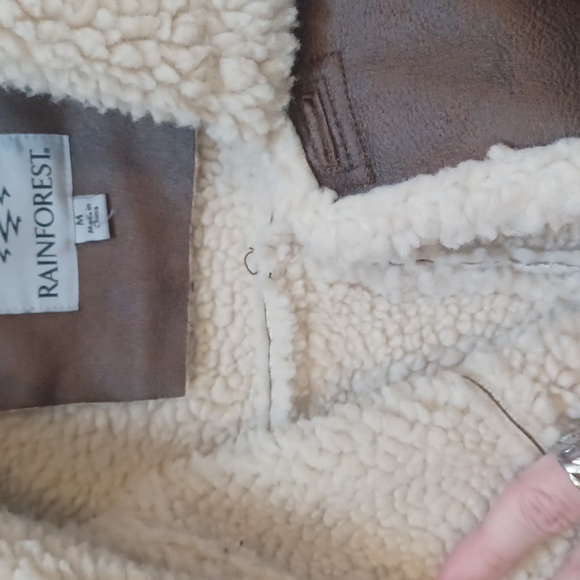 NWT Rainforest All-Weather Faux Leather/Suede Chestnut Brown Versatile Jacket - Picture 6 of 11